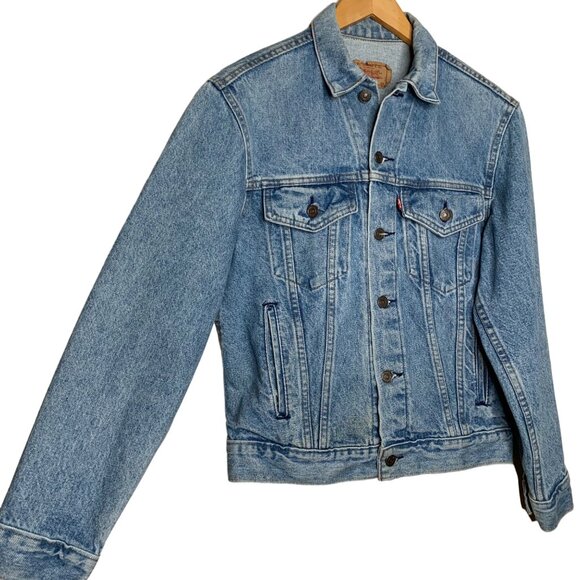 Vintage Levi's 70506 Denim Jacket Jean Stone Wash Button Front Size Medium - Picture 2 of 9